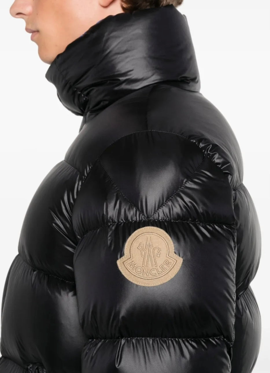 GIUBBINO MONCLER UOMO BIANCO SCRITTA NERA