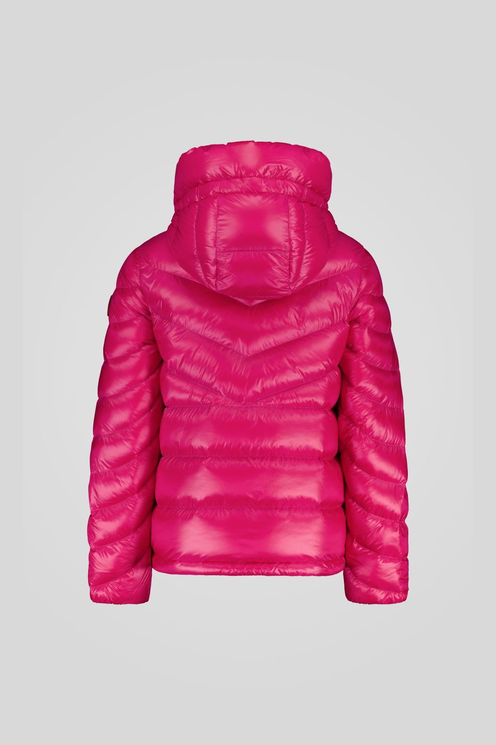 Piumino Ciesse corto fucsia con cappuccio staccabile