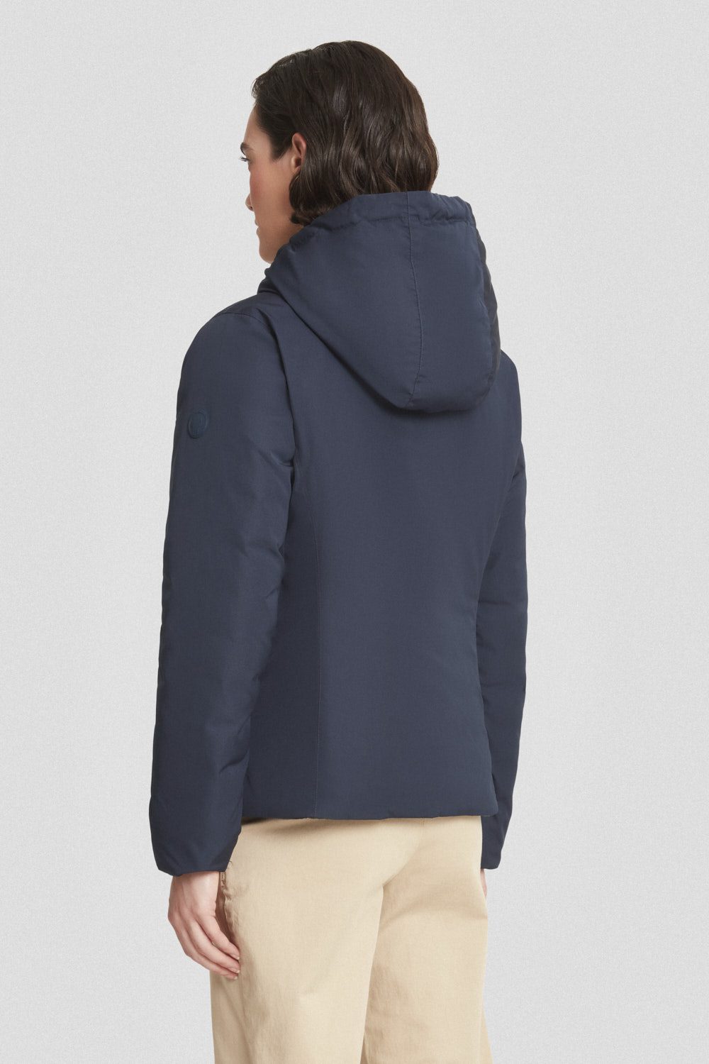 Piumino Ciesse corto blu reversibile