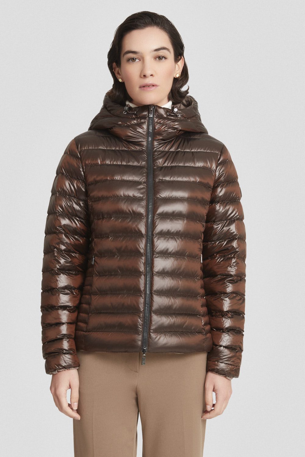 Piumino Ciesse corto marrone reversibile