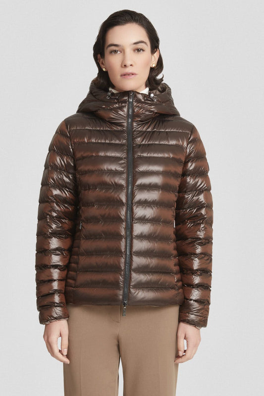 Piumino Ciesse corto marrone reversibile